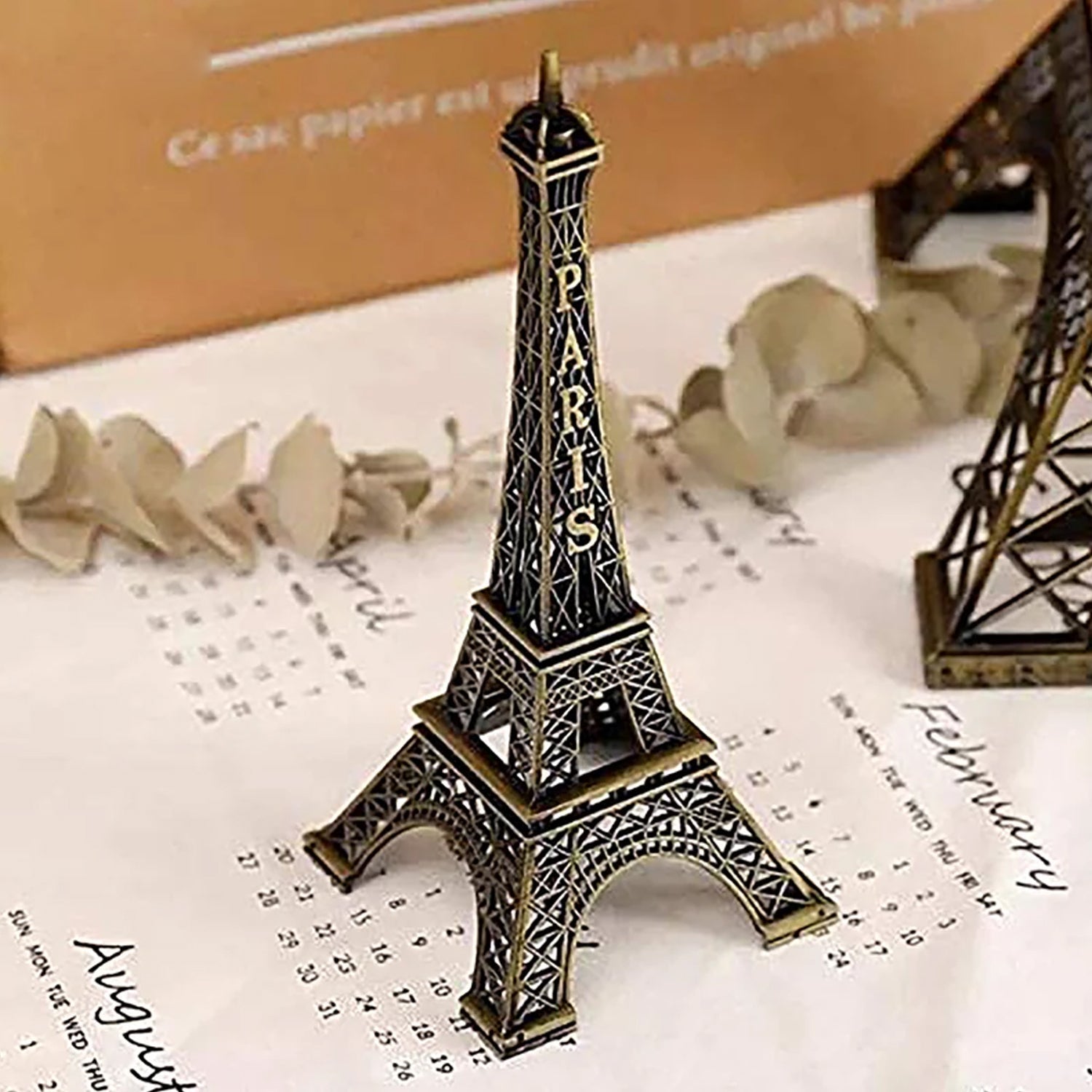 4733 Antique Finish 3D Metal Paris Eiffel Tower Metal Craft Famous Landmark Building Metal Statue, Cabinet, Office, Gifts Decorative Showpiece. DeoDap 4733 Antique Finish 3D Metal Paris Eiffel Tower Metal Craft Famous Landmark Building Metal Statue, Cabinet, Office, Gifts Decorative Showpiece. DeoDap